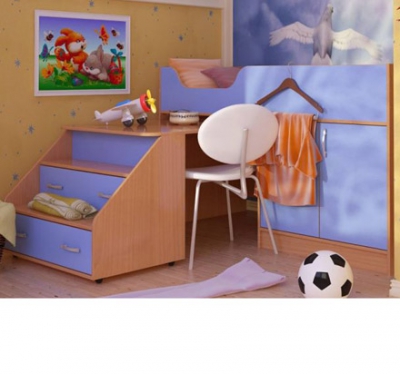 Детская мебель «Карлсон Микро 1» (бук+салатный)